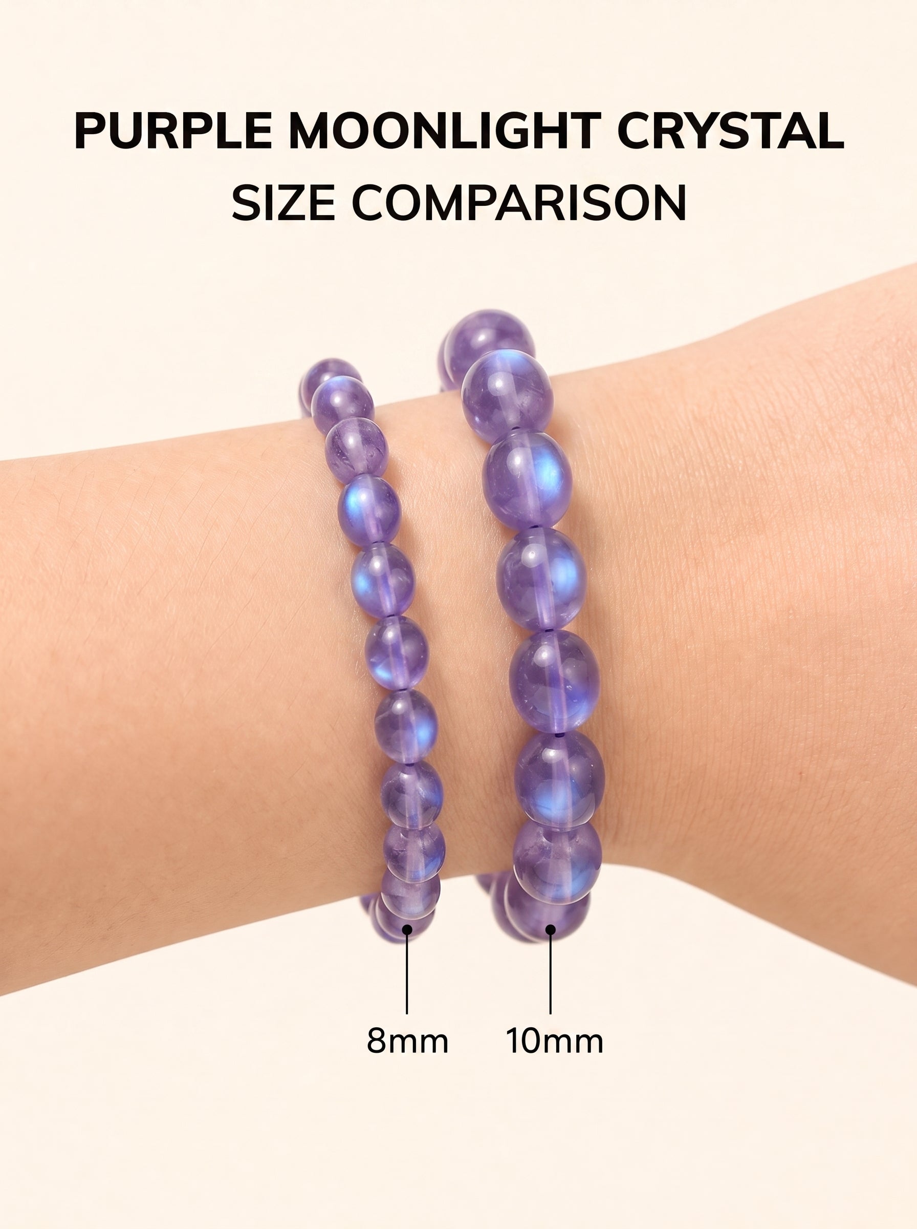 Authentic Amethyst Bracelet with Moonlight Glow | The "Stone of Spirituality" | Unique Healing Crystal Jewelry