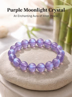 Authentic Amethyst Bracelet with Moonlight Glow | The "Stone of Spirituality" | Unique Healing Crystal Jewelry