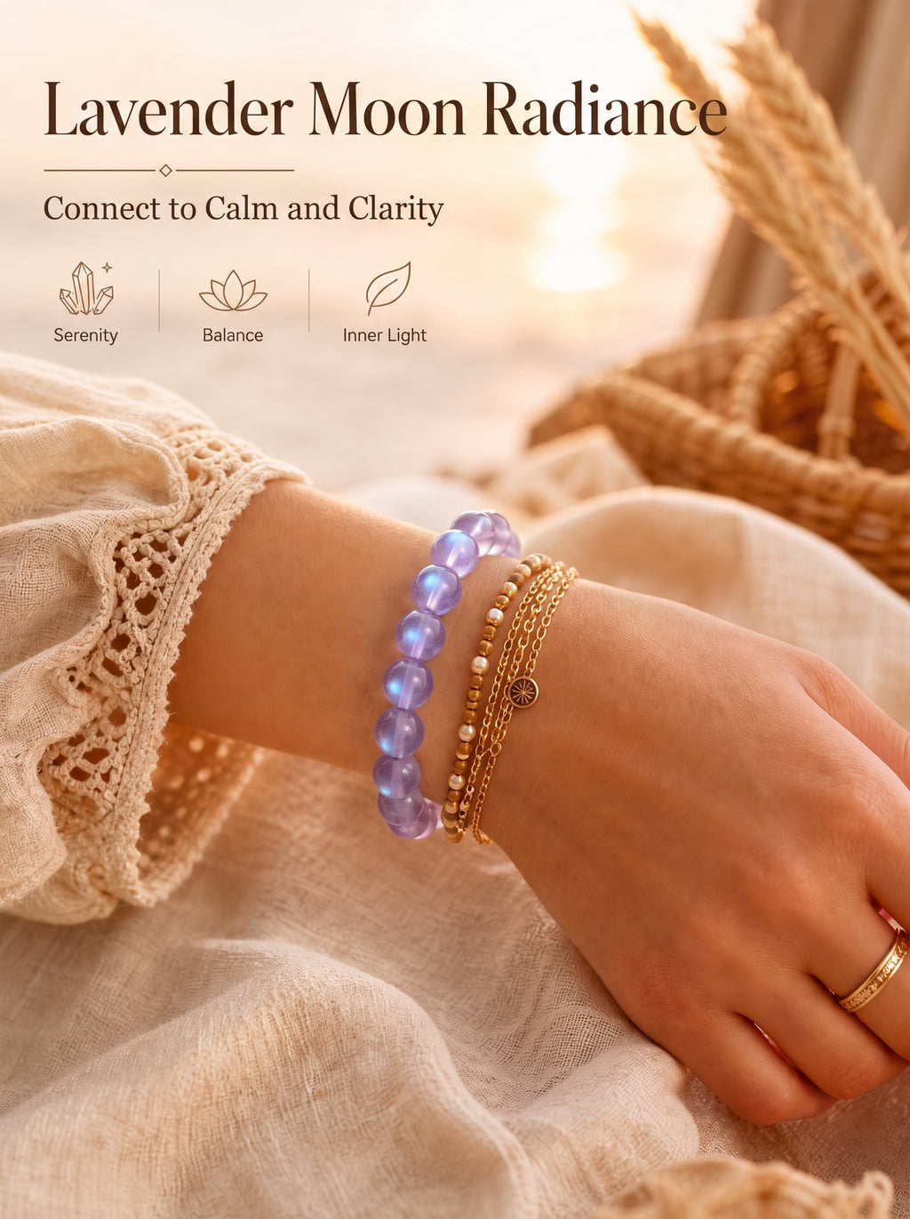 Authentic Amethyst Bracelet with Moonlight Glow | The "Stone of Spirituality" | Unique Healing Crystal Jewelry