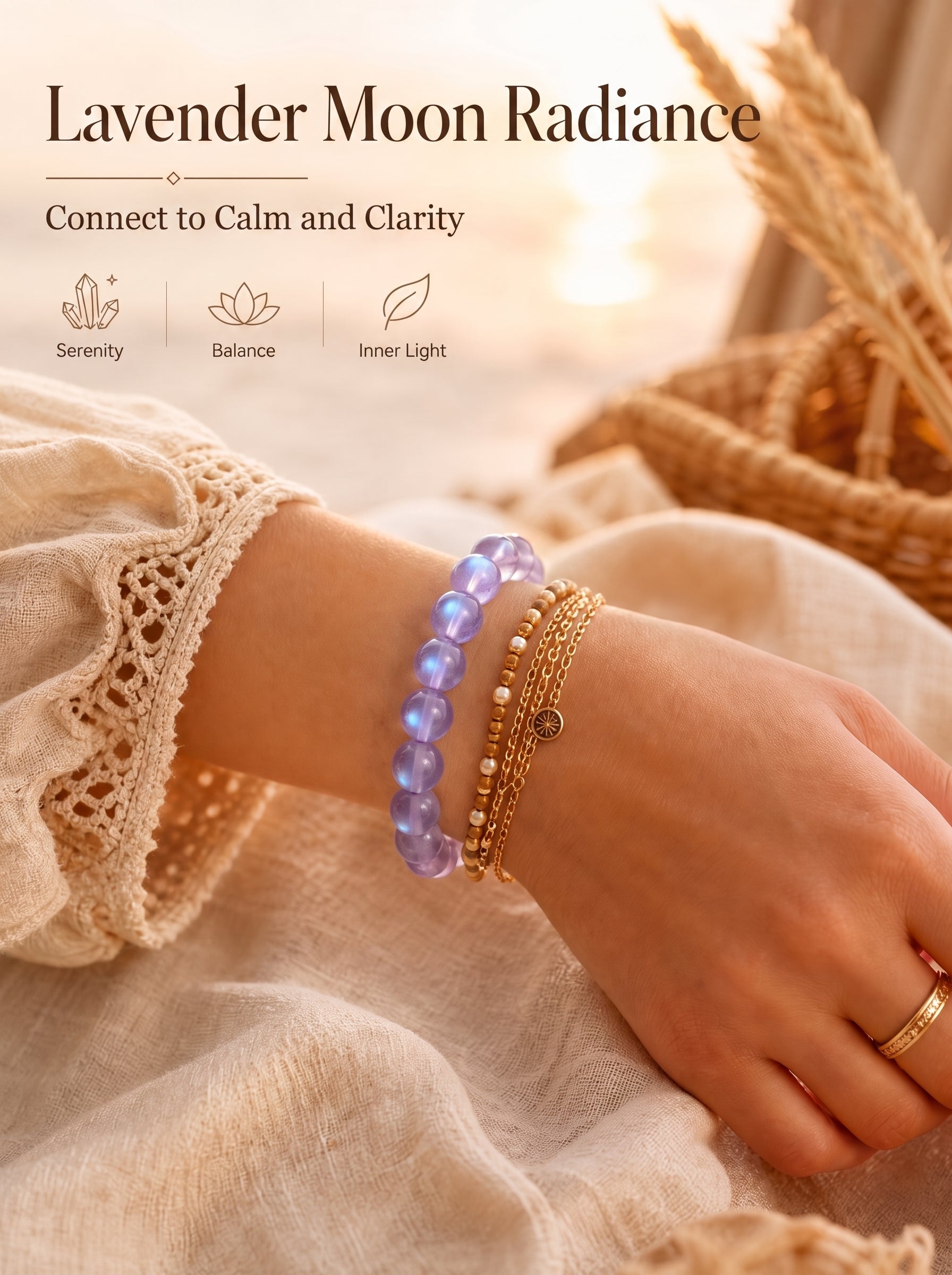 Authentic Amethyst Bracelet with Moonlight Glow | The "Stone of Spirituality" | Unique Healing Crystal Jewelry