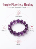 Authentic Purple Fluorite Bracelet | The "Stone of Spirit" | Unique Gemstone Jewelry for Meditation