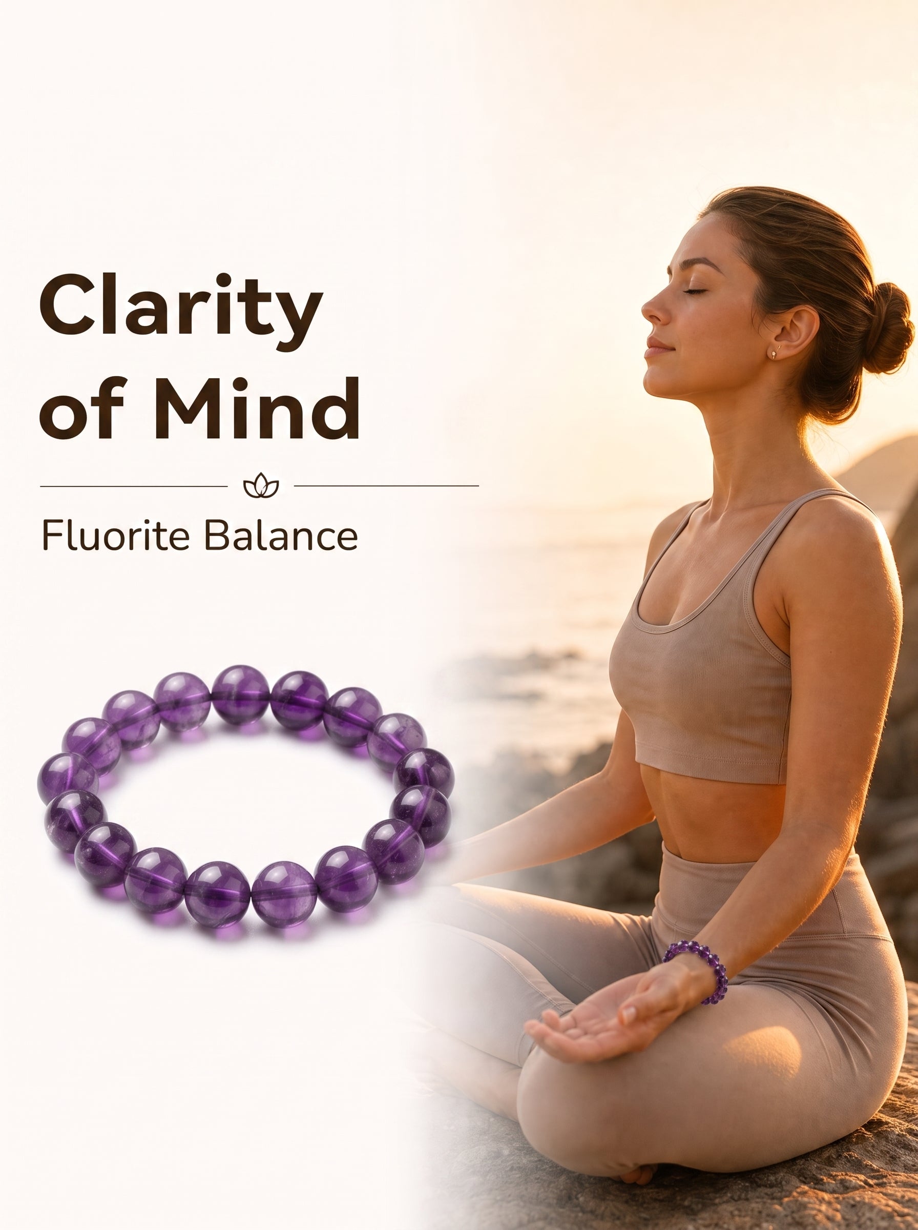 Authentic Purple Fluorite Bracelet | The "Stone of Spirit" | Unique Gemstone Jewelry for Meditation
