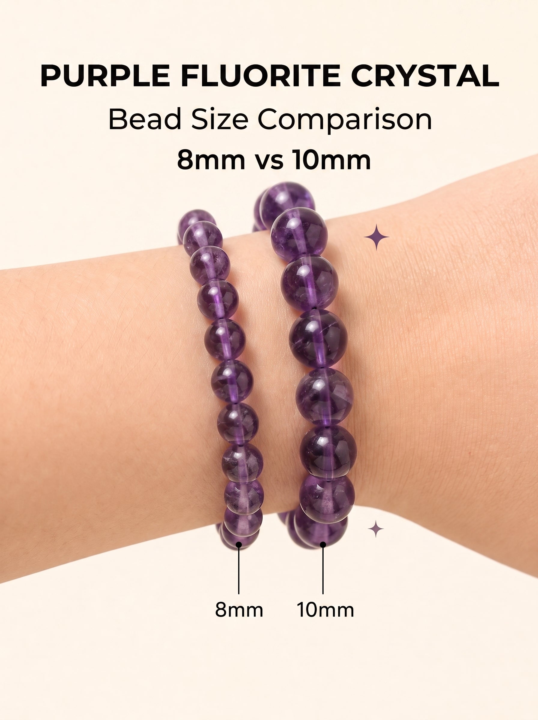 Authentic Purple Fluorite Bracelet | The "Stone of Spirit" | Unique Gemstone Jewelry for Meditation