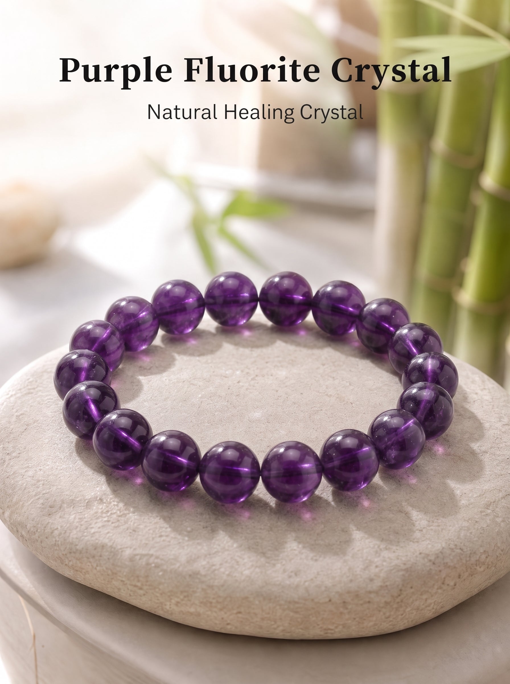 Authentic Purple Fluorite Bracelet | The "Stone of Spirit" | Unique Gemstone Jewelry for Meditation