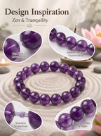Authentic Purple Fluorite Bracelet | The "Stone of Spirit" | Unique Gemstone Jewelry for Meditation
