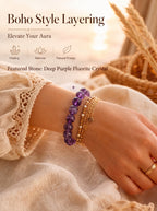 Authentic Purple Fluorite Bracelet | The "Stone of Spirit" | Unique Gemstone Jewelry for Meditation