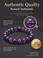 Authentic Purple Fluorite Bracelet | The "Stone of Spirit" | Unique Gemstone Jewelry for Meditation