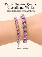 Authentic Purple Phantom Quartz Bracelet | The "Phantom Crystal" | Unique Healing Gemstone Jewelry