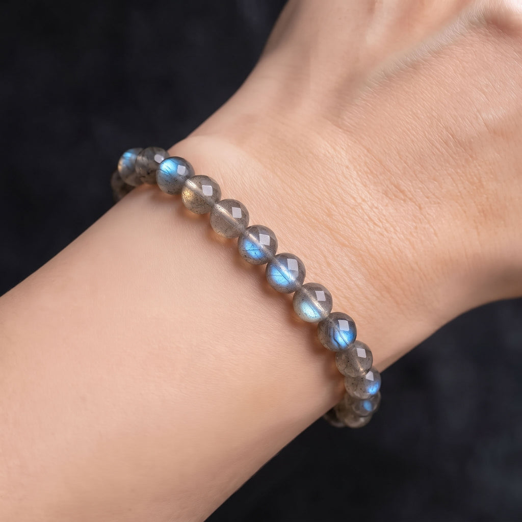 Natural Grey Moonstone Bracelet: Mystic Intuition & Grounded Transformation — Kailash Vein