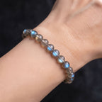 Natural Grey Moonstone Bracelet: Mystic Intuition & Grounded Transformation — Kailash Vein
