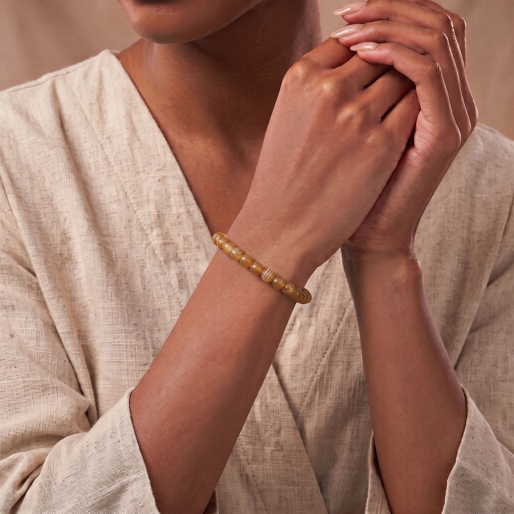 Natural Yellow Agate Bracelet: The Stone of Joy — Alpine Zone