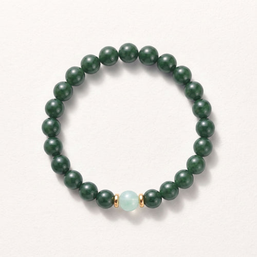 Natural Deep Spinach-Green Nephrite Jade Bracelet: Spiritual Serenity & Harmony — Kailash Vein