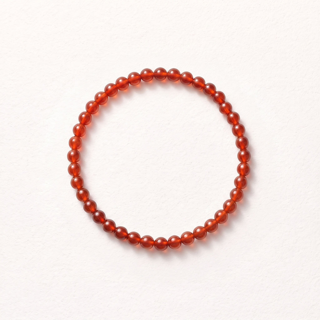 Natural Carnelian Bead Bracelet, Radiant Vitality & Warm Balance Gemstone Jewelry