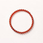 Natural Carnelian Bead Bracelet, Radiant Vitality & Warm Balance Gemstone Jewelry