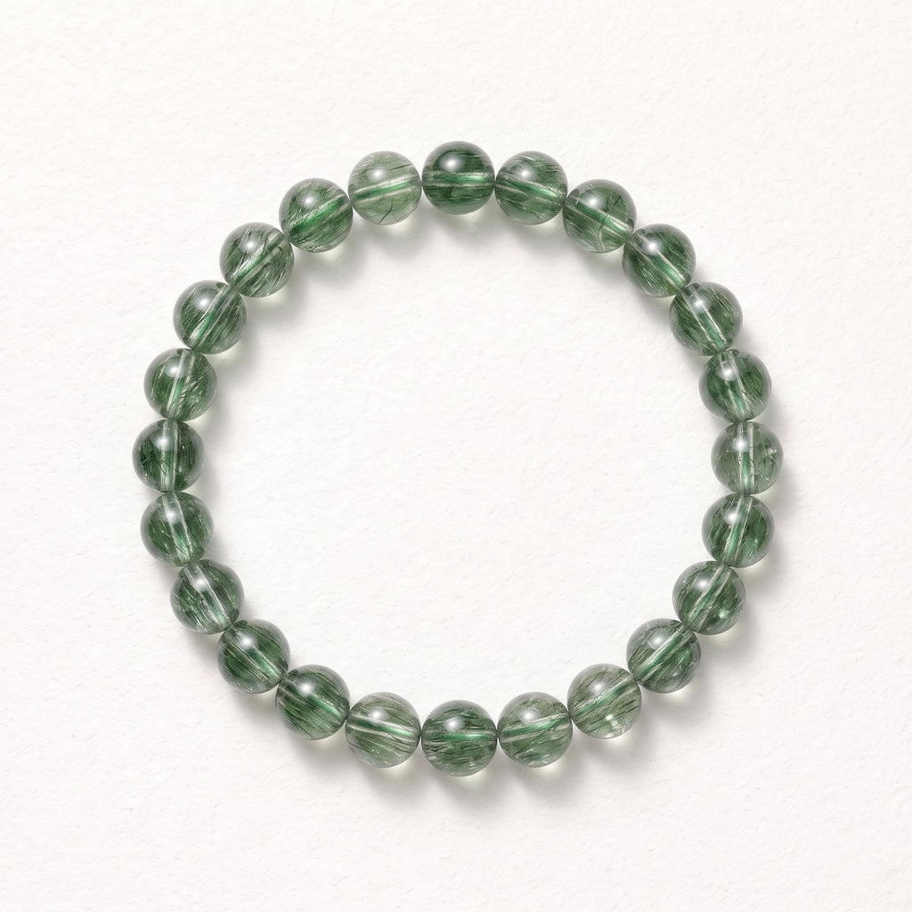 Natural Green Rabbit Hair Quartz Bracelet: The Stone of Vitality — Gangdishé Peak