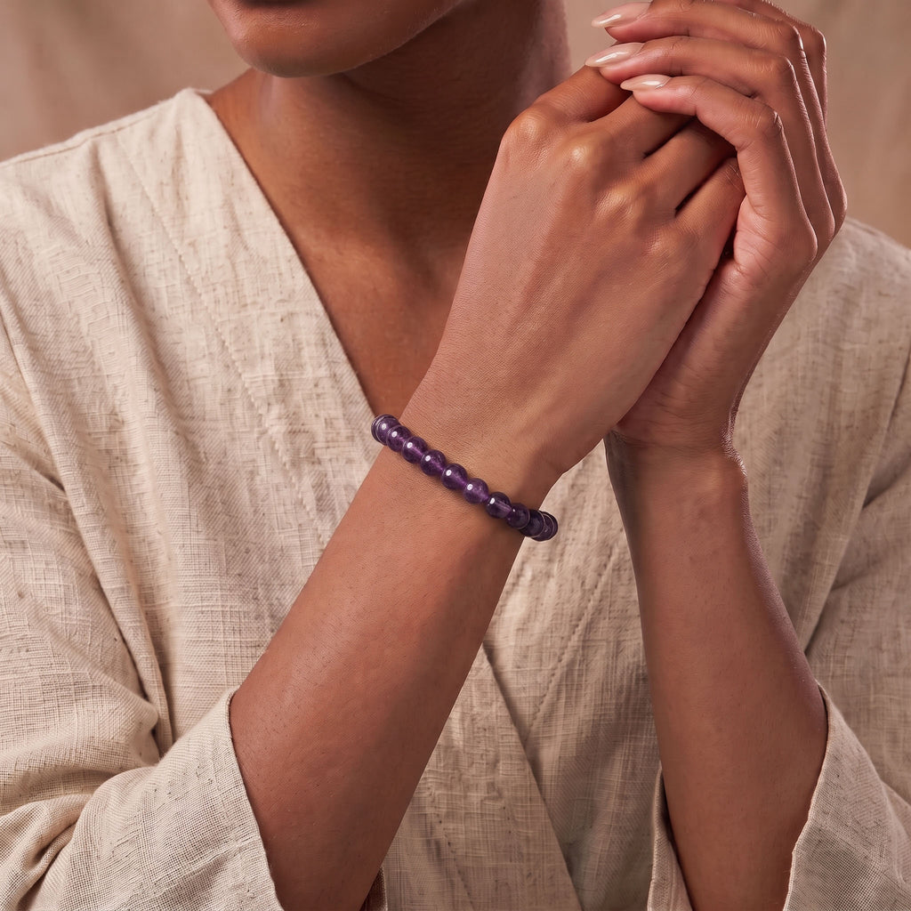 Natural Purple Fluorite Bracelet: The Stone of Spirit — Alpine Zone