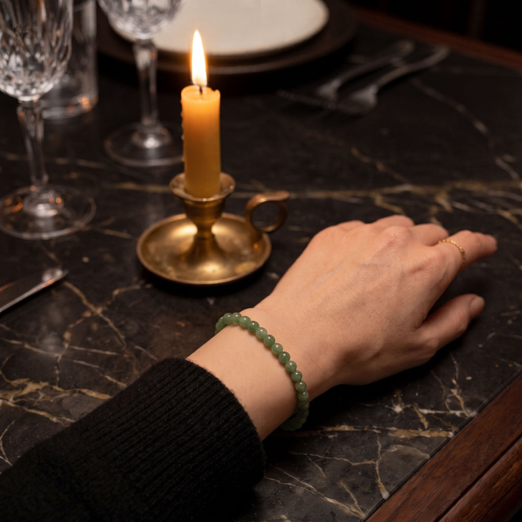 Natural Xiuyan Jade & Crystal Bracelet: The Stone of Vitality — Alpine Zone