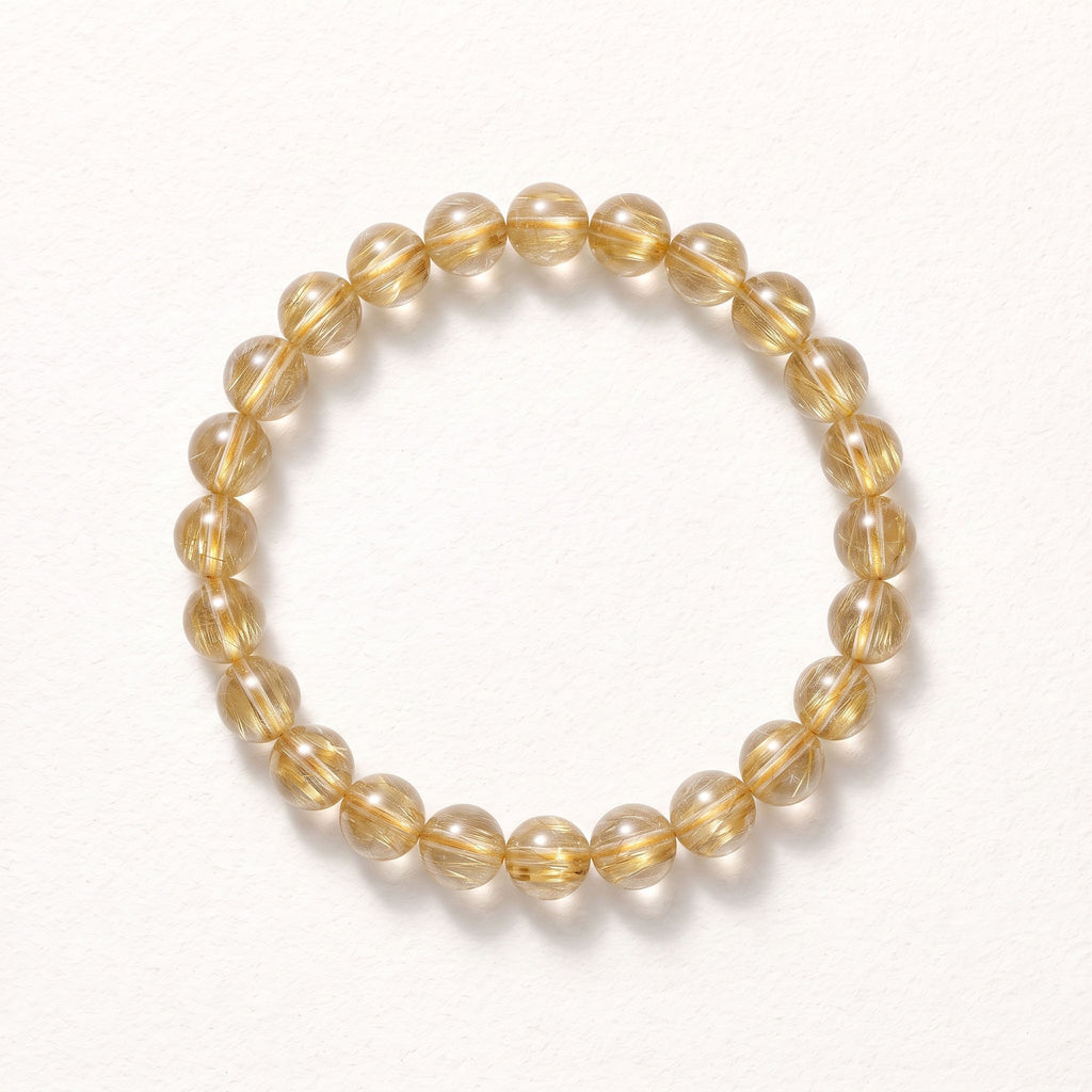 Natural Yellow Rabbit Hair Quartz Bracelet: The Stone of Warmth — Himalayan Ridge