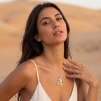 Handcrafted Citrine Crescent Moon & Butterfly Pendant | Wire-Wrapped Floral Necklace