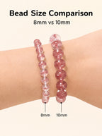 Premium Strawberry Quartz Beaded Bracelet | Hand-Polished Natural Gemstone Jewelry for Attraction & Harmony