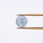 Natural Aquamarine and Vintage Amber Bead Bracelet, Serene Calm & Warm Balance Gemstone Jewelry