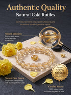 Premium Yellow Hematoid Quartz Beaded Bracelet | Hand-Polished Natural Gemstone Jewelry for Energy & Manifestation