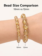 Premium Golden Rutilated Quartz Beaded Bracelet | Hand-Polished Natural Gemstone Jewelry for Abundance & Success