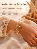 Premium Golden Rutilated Quartz Beaded Bracelet | Hand-Polished Natural Gemstone Jewelry for Abundance & Success