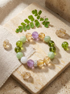 Taurus Golden Manifestation Crystal Bracelet | Rutilated Quartz & Aventurine Talisman
