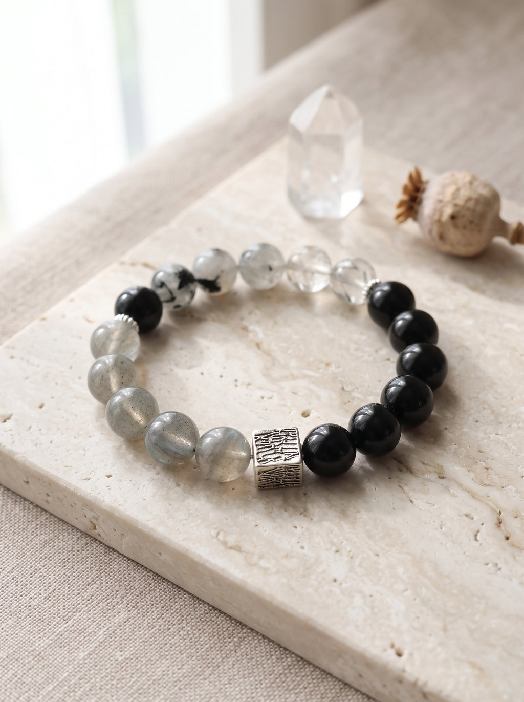 Quiet Khaki" Premium Earth Element & Golden Tiger's Eye Composite Energy Bracelet: Root Chakra Alignment, Old Money Aesthetic & Sensory Calm Firewall