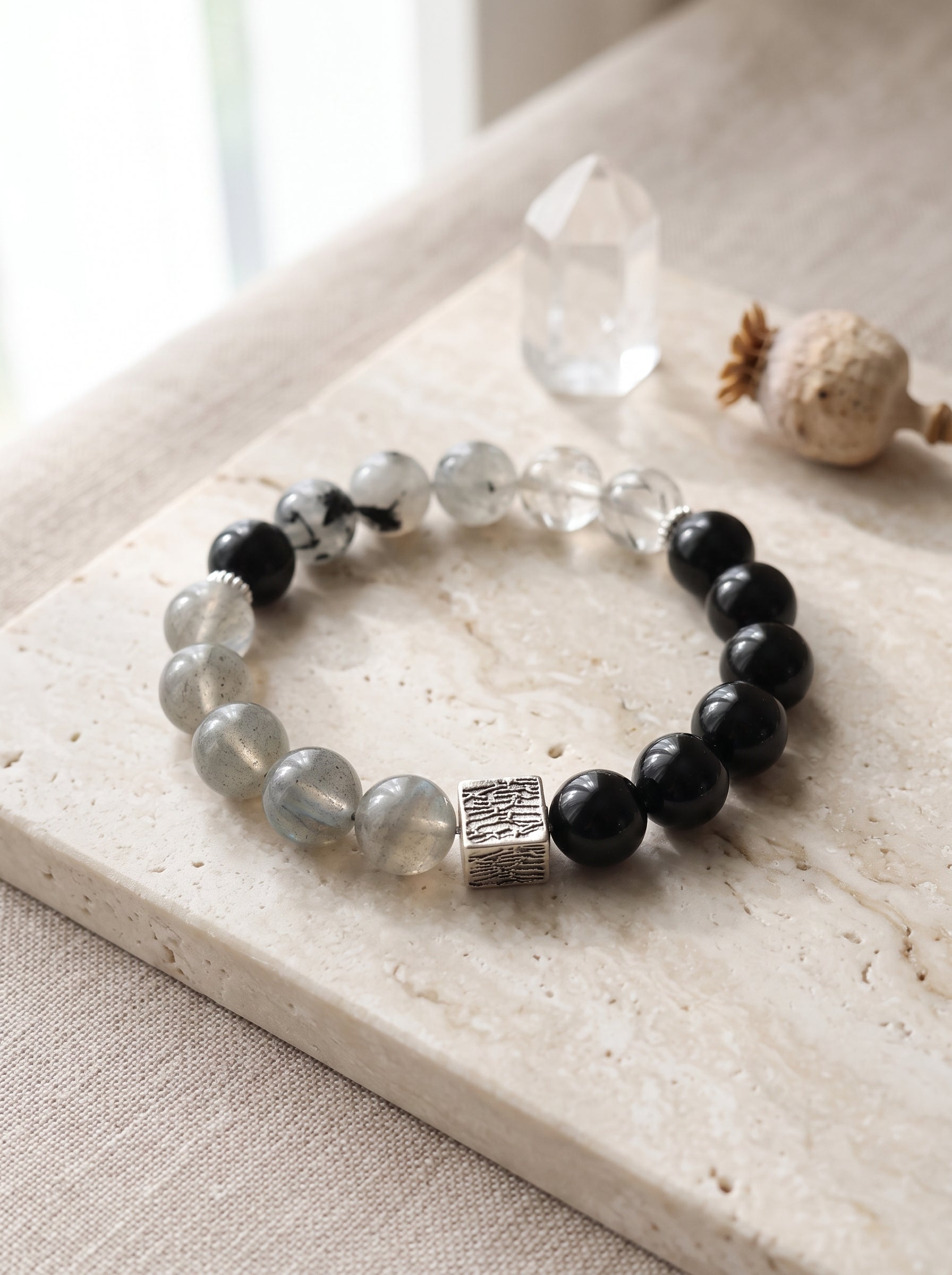 Quiet Khaki" Premium Earth Element & Golden Tiger's Eye Composite Energy Bracelet: Root Chakra Alignment, Old Money Aesthetic & Sensory Calm Firewall