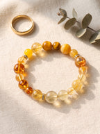 "Five Elements: Earth" Natural Citrine Bracelet: Stimulate Solar Plexus Abundance, Eradicate Scarcity Fear & Master Precision Investment