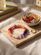 Five Elements: Fire" Natural Amethyst Shamanic Bracelet: Awaken Crown Chakra Clarity, Neutralize Corporate Friction & Attract Elite Mentors