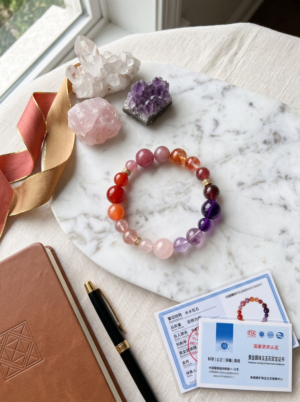 Five Elements: Fire" Natural Amethyst Shamanic Bracelet: Awaken Crown Chakra Clarity, Neutralize Corporate Friction & Attract Elite Mentors