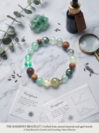 "Five Elements: Wood" Green Phantom Quartz Bracelet: Tiered Mountain Matrix for Breaking Scaling Plateaus and Manifesting Enterprise Wealth