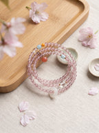 Cloud Weave" Premium Natural Phantom Quartz & Amethyst Energy Bracelet: Crown & Third Eye Alignment, Unlock God-View Strategy & Shatter Market Fog