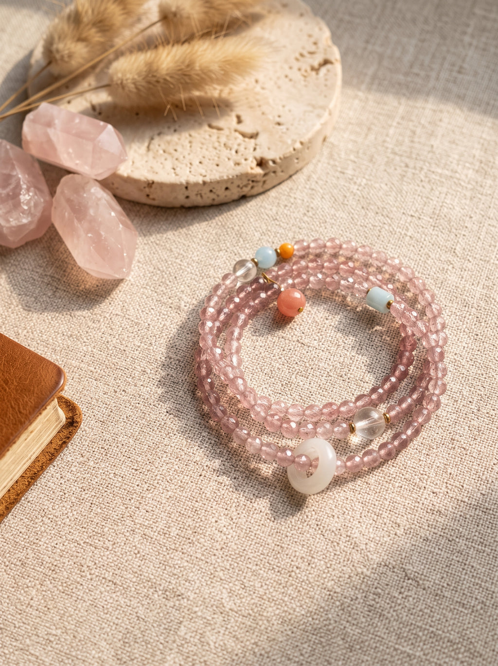 Cloud Weave" Premium Natural Phantom Quartz & Amethyst Energy Bracelet: Crown & Third Eye Alignment, Unlock God-View Strategy & Shatter Market Fog