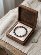 ❤️ The Kinetic Vector | Natural Cat's Eye Kyanite & Southern Red Agate Beaded Bracelet