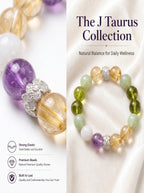 Taurus Golden Manifestation Crystal Bracelet | Rutilated Quartz & Aventurine Talisman