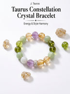 Taurus Golden Manifestation Crystal Bracelet | Rutilated Quartz & Aventurine Talisman