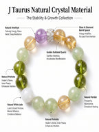 Taurus Golden Manifestation Crystal Bracelet | Rutilated Quartz & Aventurine Talisman