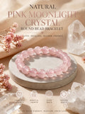 Premium Peach Moonstone Beaded Bracelet | Hand-Polished Natural Gemstone Jewelry for Inner Peace & Grace