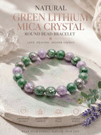 Authentic Green Lepidolite Bracelet | The "Stone of Serenity" | Unique Healing Crystal Jewelry