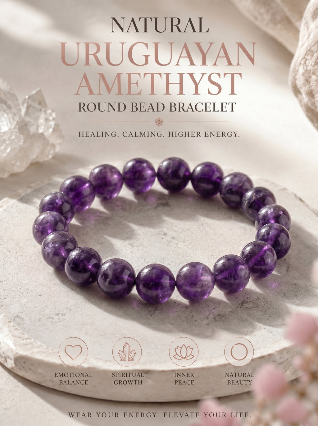 Authentic Uruguayan Amethyst Necklace | The "Stone of Wisdom" | Premium Healing Gemstone Jewelry