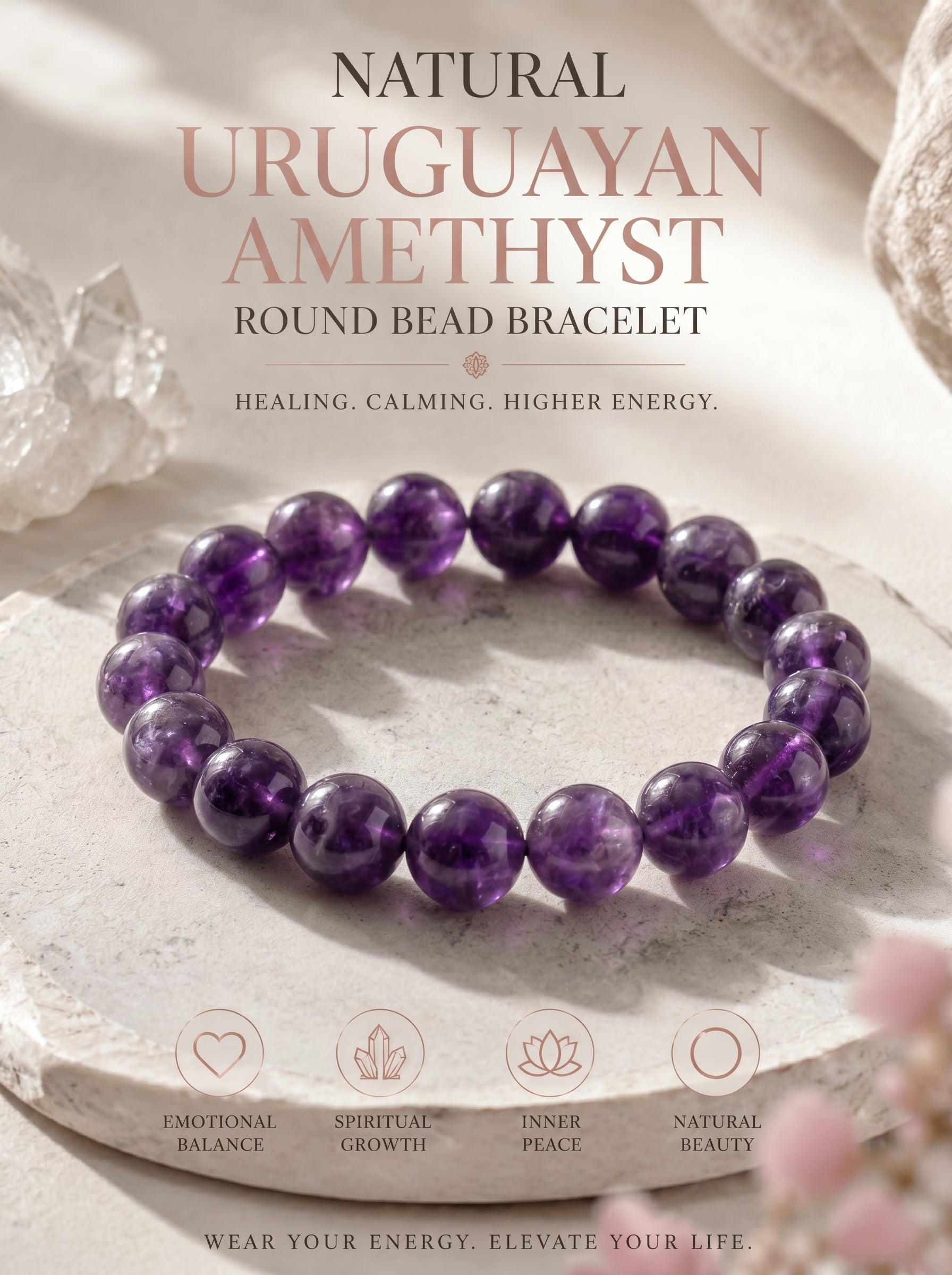 Authentic Uruguayan Amethyst Necklace | The "Stone of Wisdom" | Premium Healing Gemstone Jewelry