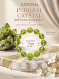 Premium Peridot Beaded Bracelet | Hand-Polished Natural Gemstone Jewelry for Joy & Inner Peace